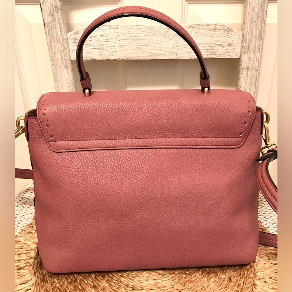 Kate Spade James Street Sparrow Satchel in Mauve Pebbled Leather